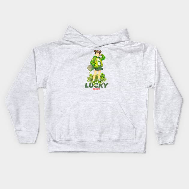 Lucky Irish Kids Hoodie by Robbot17